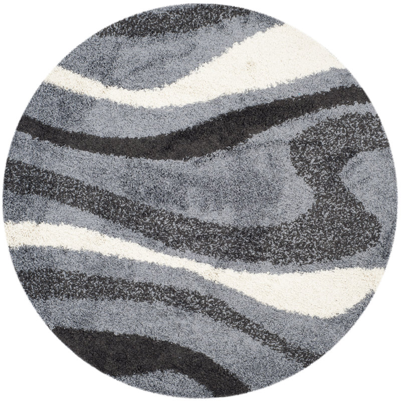 Driffield Shag Performance Abstract Rug, Round 5'