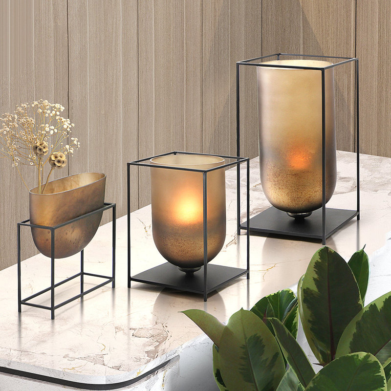 Floating Candle Holder Vase, 18.25" H x 9" W x 9" D