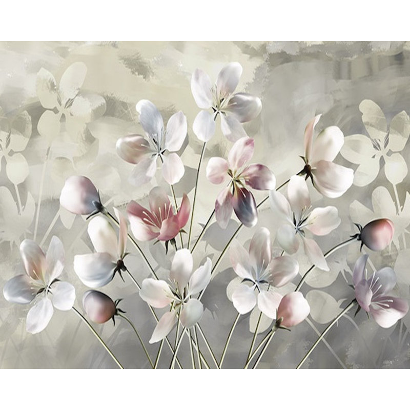 Murale marguerites floral Alicia, L 98 po x l 150 po