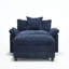 Fauteuil club moderne avec repose-pieds-335454552