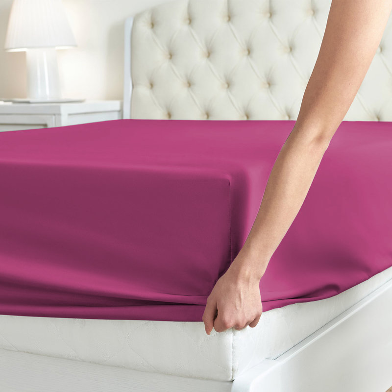 Joshua-Lewis Microfiber Brushed Fitted Sheet, Pink, Single (3')