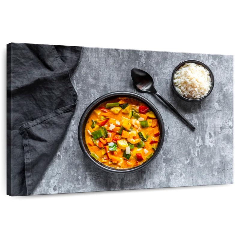 Végétarien au curry, H 8 po x l 12 po