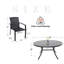 Ensemble repas pour 8 personnes avec chaises en aluminium-437520050-437520048