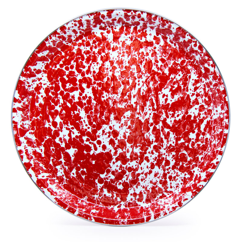 Swirl Tray, Large 20" Tray, Red Swirl