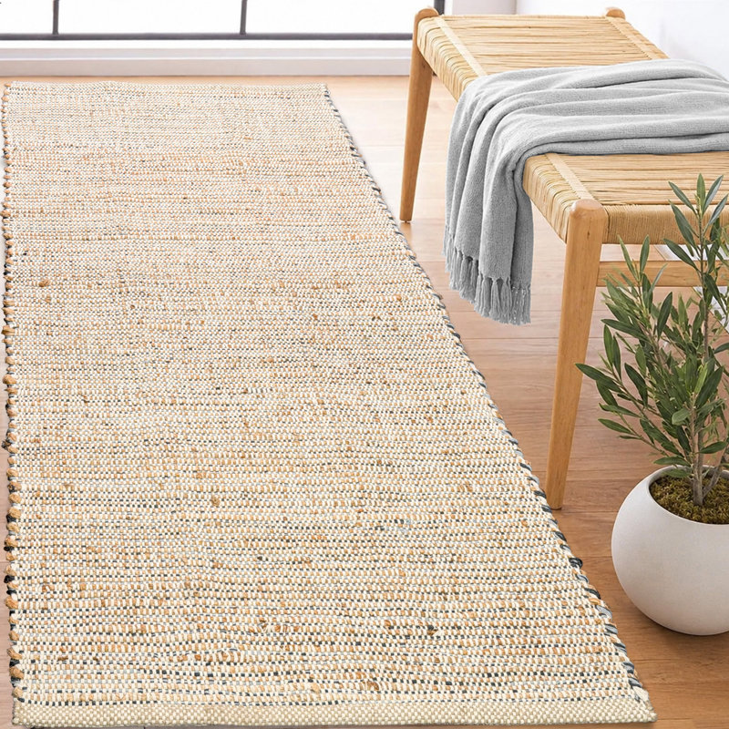 Tapis en jute Aleksei, Gris, Tapis de couloir 2 pi x 5 pi
