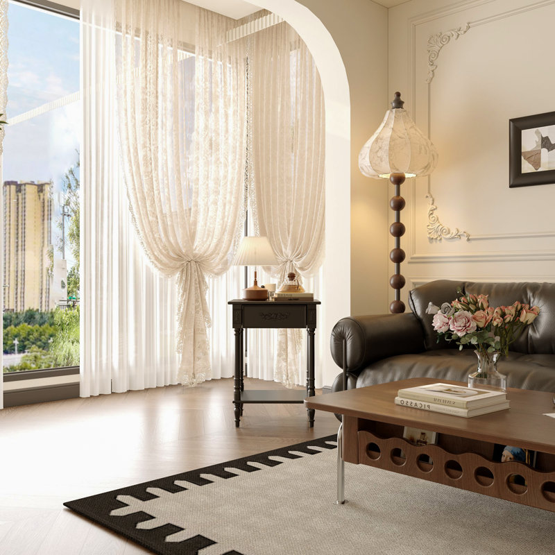 Table de chevet classique noire avec pieds en bois massif et tiroir de rangement, Noir