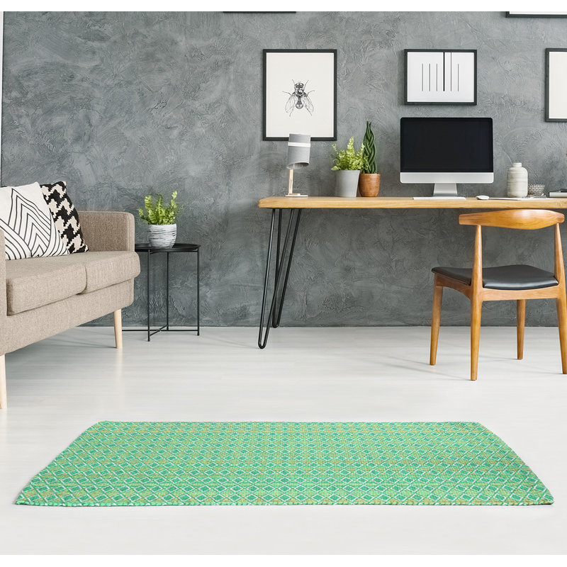Chenille Geometric Indoor Rug, Rectangle 5' x 7'
