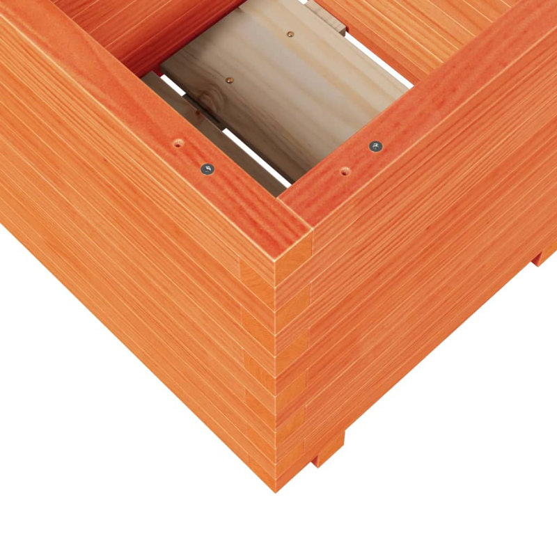 Bhavika Planter Box, 19.49" H x 19.69" W x 19.69" D, Wax Brown
