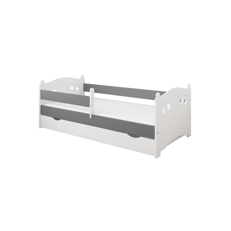 Raymond Cabin Bed with Storage Included, 80 x 160cm, European Toddler (80 x 160cm), Grey/White