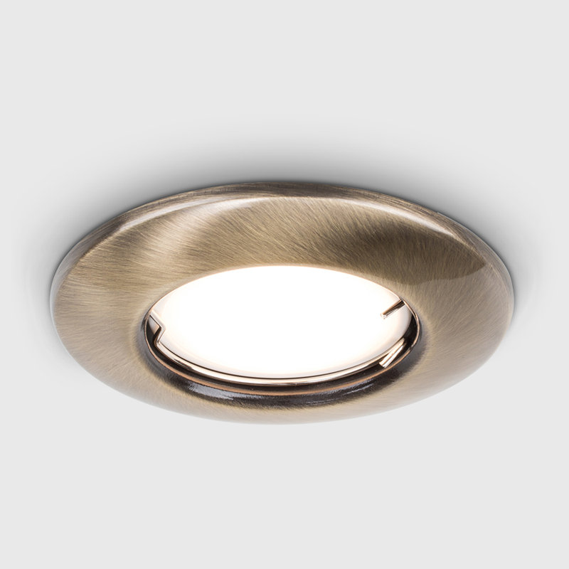 8.7cm Recessed Retrofit Downlight, Antique Brass