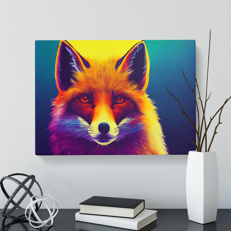Fox Art Vol.2 - Wrapped Canvas, 35cm H x 50cm W x 3cm D
