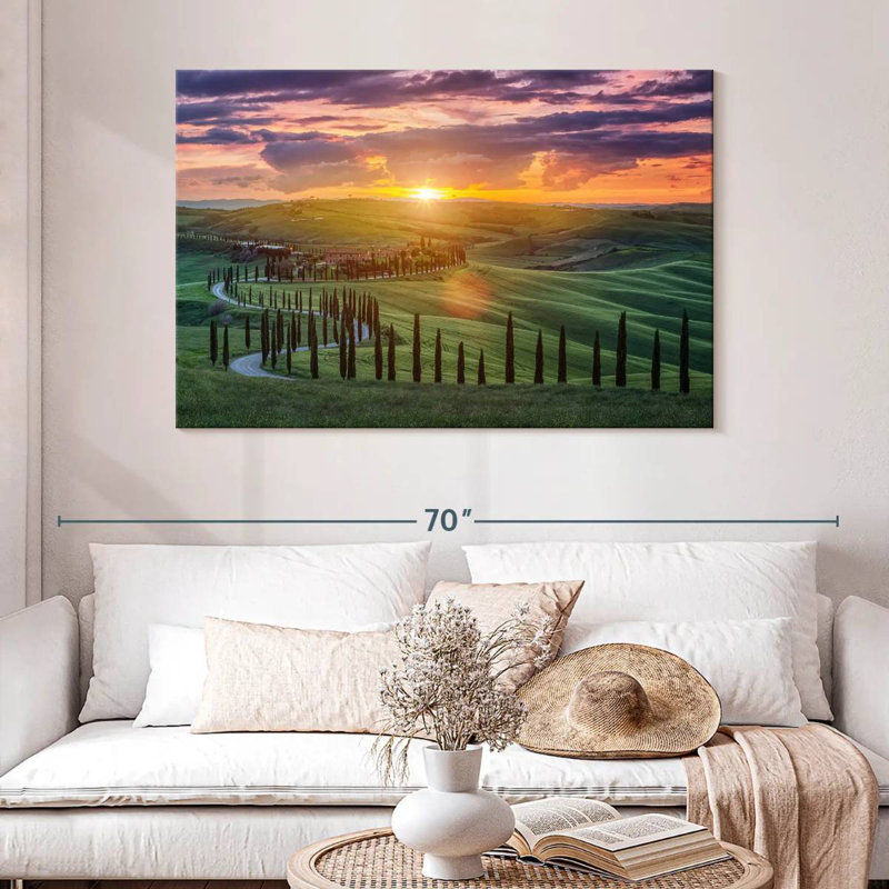 Ravi Sunset Over Tuscany, 32" H x 48" W