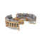 Circular Modular Teak 8 - Person Patio Conversation Sets with Sunbrella® Cushions