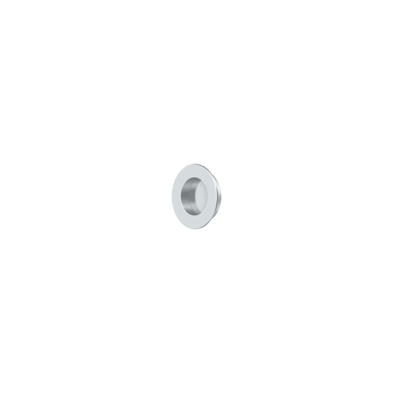 Deltana FP178U26 1-7/8" Diameter Pocket Door Round Flush Pull Polished Chrome, 1 7/8", Polished Chrome