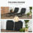 2-Piece Folding Chaise Lounge Set with 5-Level Reclining Back and Oxford Seat-1561251603