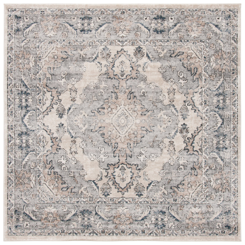 Aayza Oregon 800 Performance Oriental Rug, Square 4'