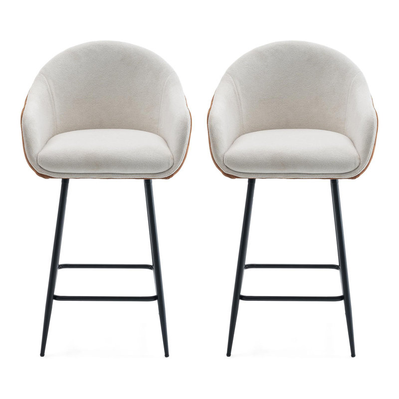 Les tabourets de bar à hauteur de comptoir de style moderne, avec un revêtement confortable, des pieds en métal durables assurent la stabilité, rehaussent le décor de votre cuisine ou de votre salle à manger