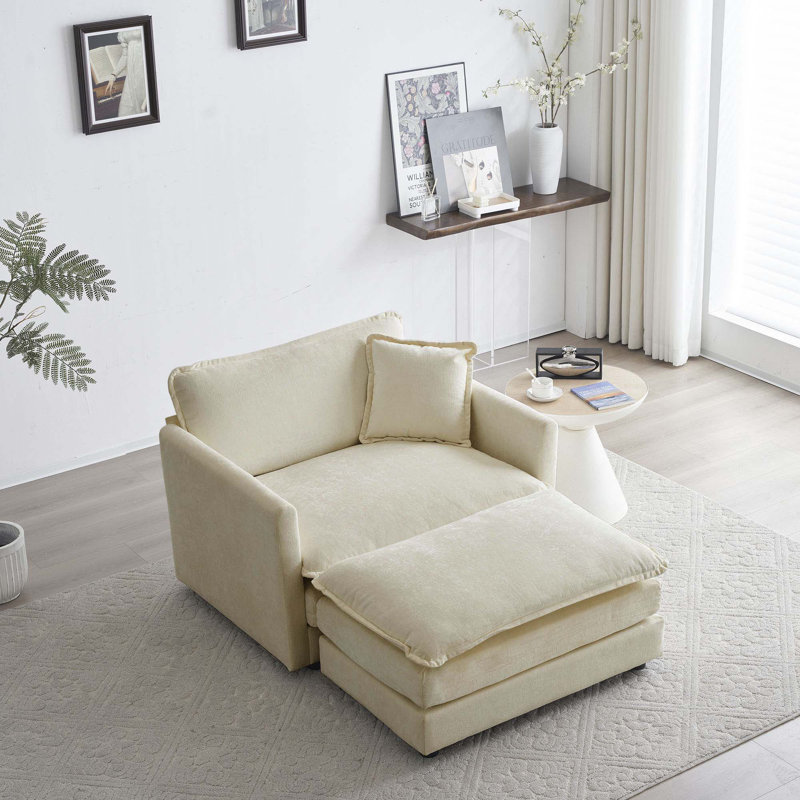 Canapé en chenille rembourré confortable pour la détente et le divertissement, idéal pour les maisons modernes et traditionnelles