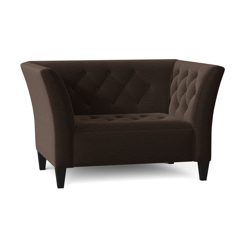 Carruth Upholstered Armchair, Napa Brown Chenille