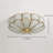 Vintage Copper Frosted Glass Flush Mount Ceiling Lamp