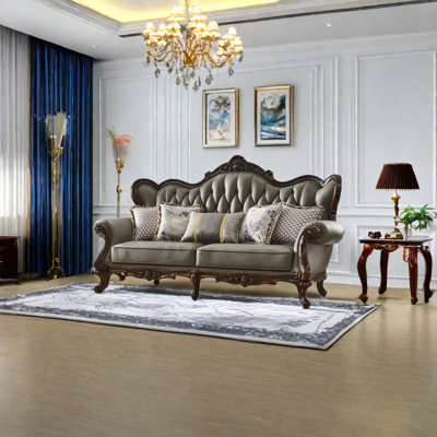 Asfand 89.7'' Leather Sofa