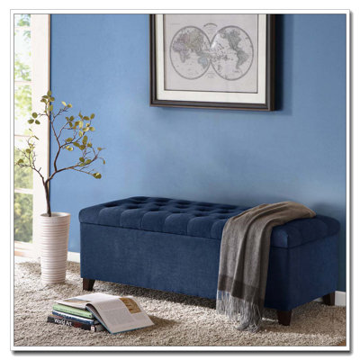 Tufted Top Storage Bench with Soft Close Lid
