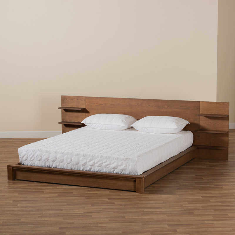Chellsee Slat Storage Bed, King, Walnut Brown