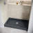 48 in. x 30 in. Alcove Acrylic Shower Base in Glossy Black With Center Drain, Drain Included-115183088