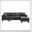 Ensemble de canapé modulaire pour salon avec méridienne en L et porte-gobelet-663449799-663449785