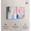 Enigmatic Tones Diptych Canvas Print Sunset Pink Wall Decor Set by Art Remedy, Black Frame, 10 x 15-129733497-129733496