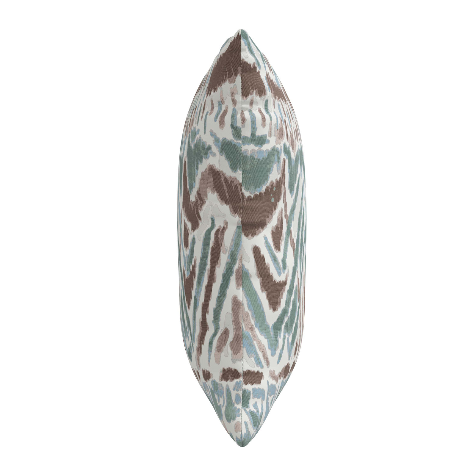 Ikat Cotton Throw Pillow, 18" x 18", Feathers