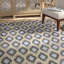 Beige Tapis décoratif en laine Touffeté à la main à motif géométrique-1878822917