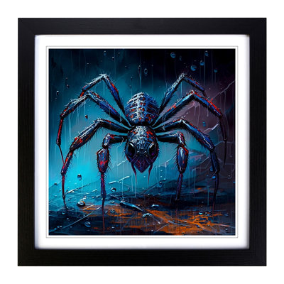 Spider Palette Knife Painting - Framed Print