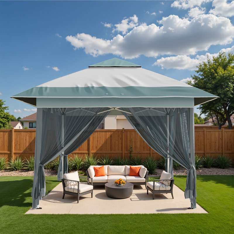 Abri pour abri de jardin Pop Up, Gris, 12 pi x 12 pi