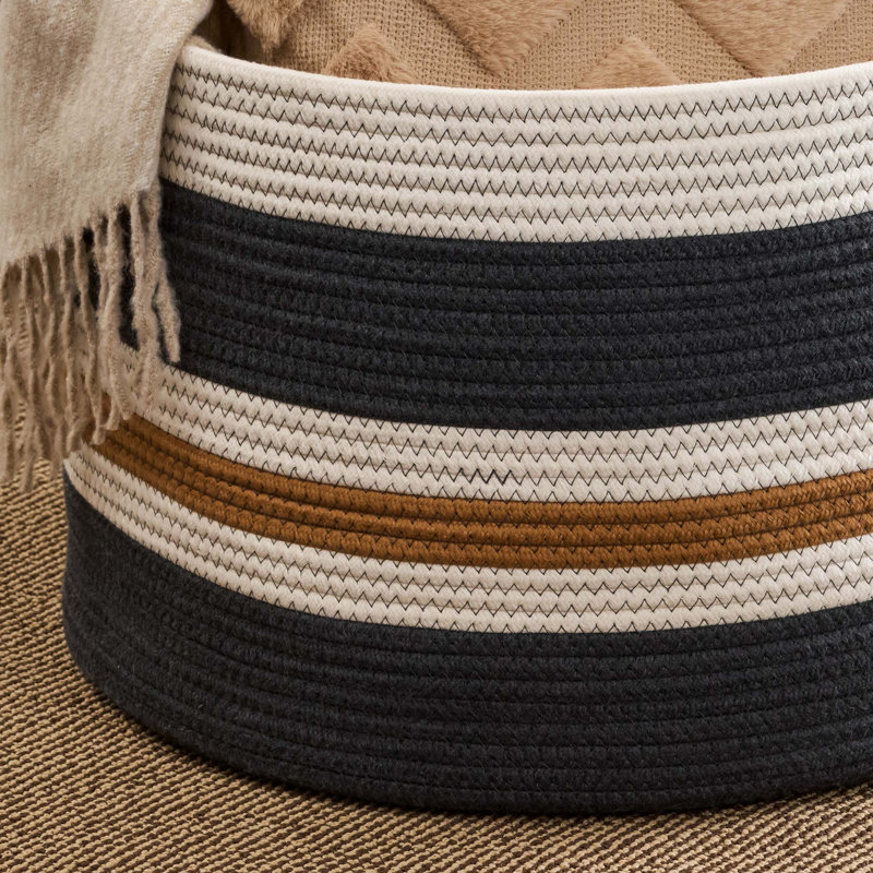 Panier à linge rond en coton