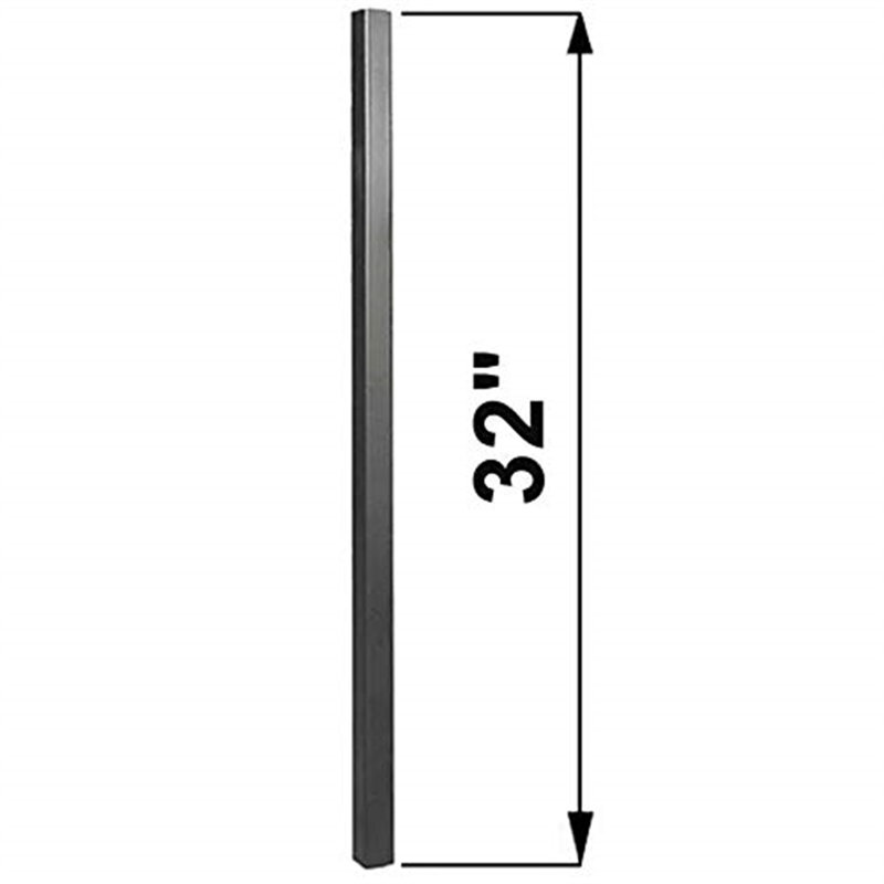 Black Galvanized Steel Porch Railing Set of 10
