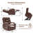 Dual Motor Heating Massage Elderly-Movable Recliner Chair with Wheels and Power Supply-1722119396