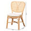 Chaise de salle à manger moderne en bohème moderne avec finition brun naturel
