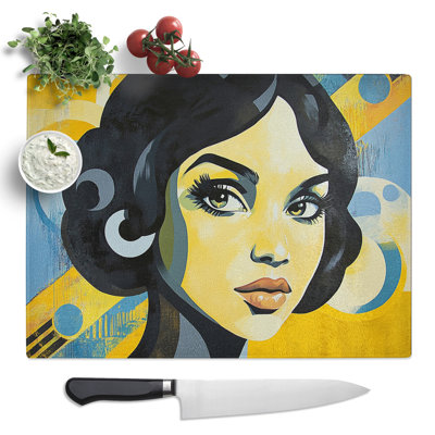 Woman of the 1960s Vol.4  Glass Chopping Board