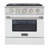 KUCHT Professional 30 in. 4.2 cu. ft. Propane Gas Range with Sealed Burners and Convection Oven in Stainless Steel with White Oven Door-94094667-50147959