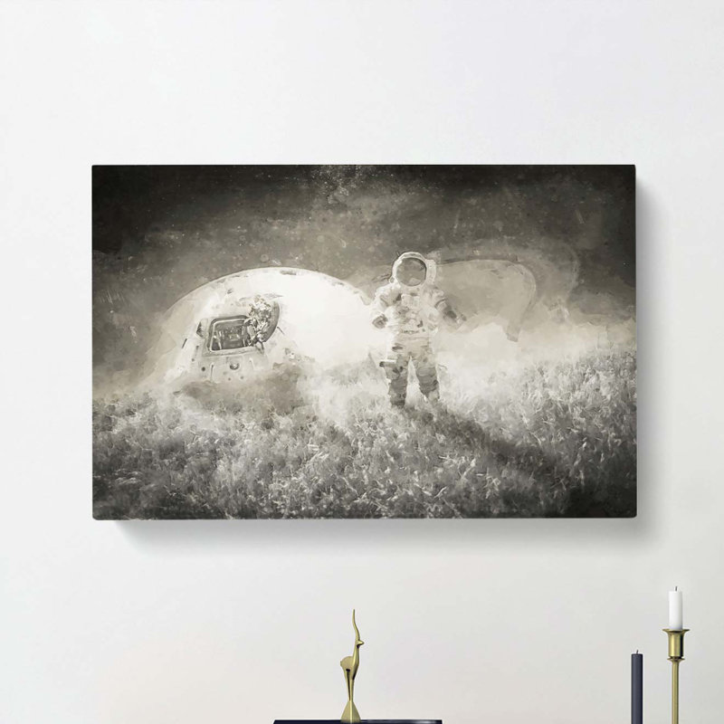 Space Travel In Abstract - Wrapped Canvas, 60cm H x 91cm W x 3cm D
