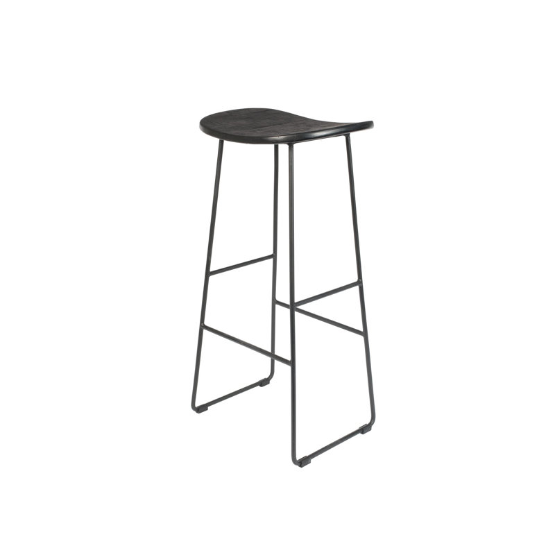 Tangle Solid Wood Counter & Bar Stool, Black, Bar Stool (30" Seat Height)