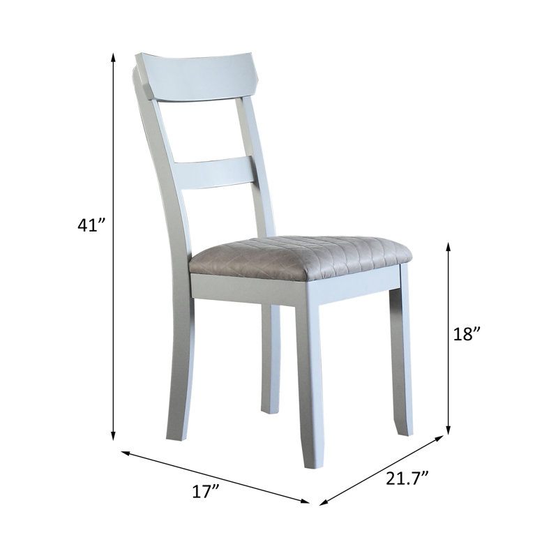 Chaises d'appoint à finition gris perle (2) - Coussin élégant et confortable avec tissu (2 chaises)