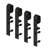 JUBEST Matte Black Steel Bi-folding Standard Double Barn Door Hardware Kit (Doors Not Included)