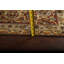 Tapis beige / brun en laine noué à la main de conception unique 5 pi 11 po x 9 pi 2 po New Age