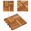 Carreau de terrasse vidaXL 20 pièces brun 11,81 po x 11,81 po en bois d'acacia-128552351