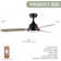 44-Inch Ceiling Fan With LED Light And Remote Control, 6-Speed Modes, 2 Rotating Modes, Timer