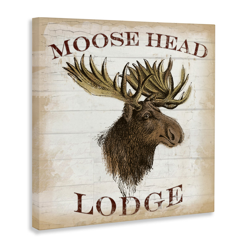 Moose Head Lodge, conception de Lula Bijoux & co., H 17 po x l 17 po