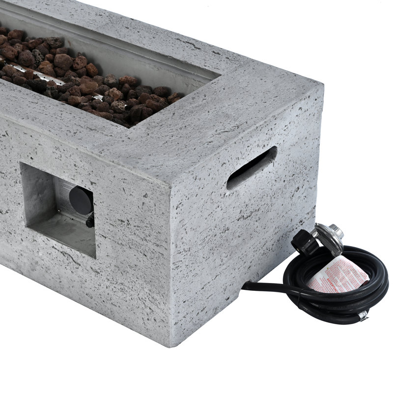 Foyer d'extérieur rectangulaire au propane 40000 BTU, Grey