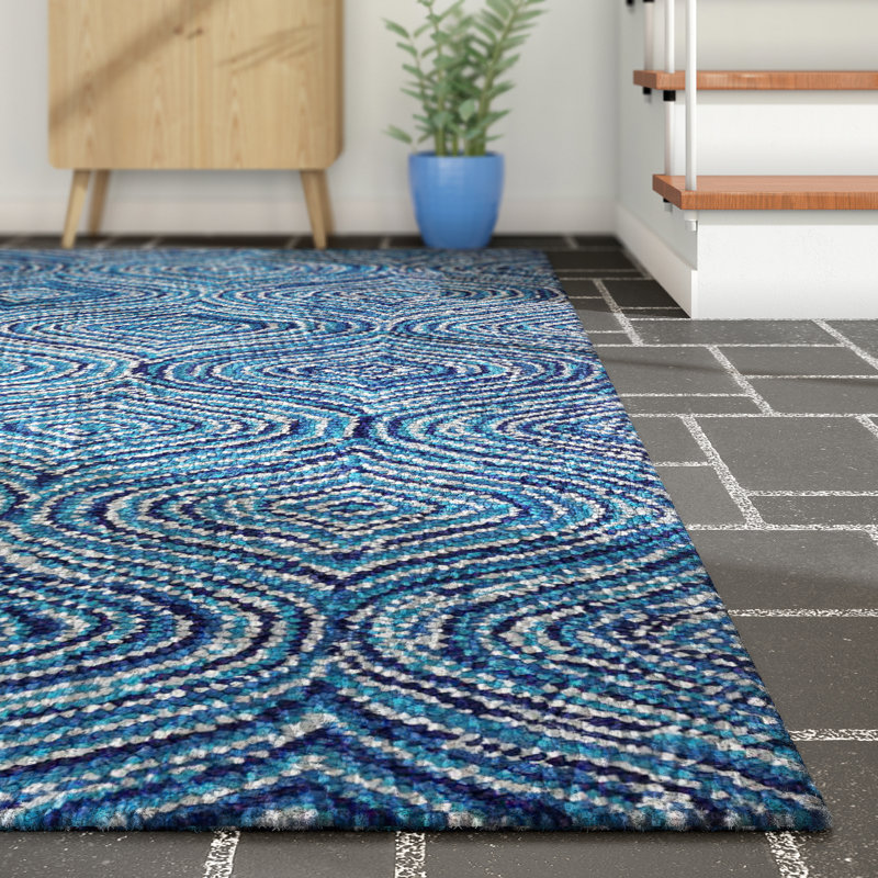 Edmond Ikat Cotton Hand Woven Area Rug, Rectangle 244 x 305cm